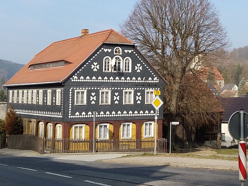 Ein traditonelles Umgebindehaus in Wehrsdorf